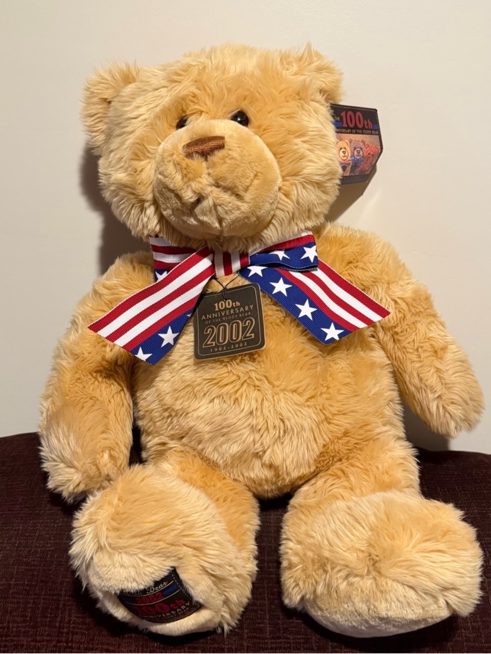2002 Gund WISH BEAR Plush 100Th Anniversary of The Teddy Bear LARGE 26" - Picture 1 of 14